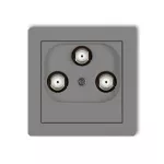 DECO Mechanizm gniazda multimedialnego 3F DATA (Vectra) szary mat