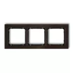 DECO Ramka uniwersalna potrójna - efekt drewna (ramka wenge; spód czarny)