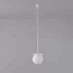 COTTON 200 fi200 wisząca max.1x23W, E27, 230V, przewód transparentny, biały sygnałowy (mat struktura) RAL 9003