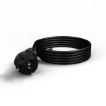 PP-21/4M/2X1,5/H05RR Przewód przyłączeniowy z wtyczką prostą IP20; 2x1,5; H05RR; 4m; czarny