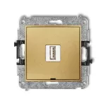 ICON Mechanizm ładowarki USB pojedynczej USB A, 10W max., 5V, 2A, bez pola opisowego złoty