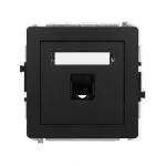 DECO Mechanizm gniazda komputerowego pojedynczego 1xRJ45, kat. 5e, 8-stykowy czarny mat