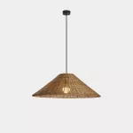 Pendant Caribe ø600 E27 15W Black Natural rattan 722lm 00-8110-05-ES