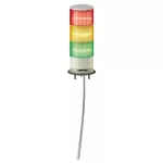 Monolityczne kolumny świetlne, Harmony XVG, 60 mm, czerwony pomarańczowy zielony, światło stałe, brzęczyk, montaż na podstawie, IP42, 24V AC/DC
