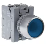 PRZYCISK KRYTY PODŚW NIEB.1 ZW. PIERŚCIEŃ NIKLOWANY SP22-KLN-10-LED-UNI\.
