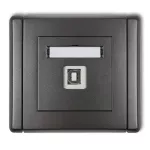 FLEXI Gniazdo pojedyncze USB A-B 2.0 grafitowy