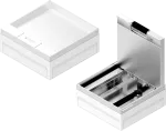 POKZA280H110W Puszka ocynk. z blok. otwarcia pokr. z aluminium do koryt