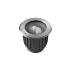 Recessed uplighting IP65-IP67 Gea Cob LED Aluminium ø125mm LED 10.5W LED warm-white 3000K ON-OFF AISI 316 stainless steel 869lm 55-9906-CA-CL