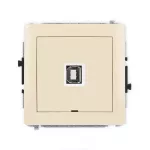 DECO Mechanizm gniazda pojedynczego USB A-B 2.0, bez pola opisowego beżowy