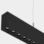 Lineal lighting system Infinite Pro 854mm Suspended Opticell 24.4W LED warm-white 3000K CRI 80 CASAMBI Black IP20 3685lm AK12-24W8CLXB60