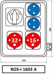 Rozdzielnica 1*16A/4p; 1*32A/4p; 2*250V; TVM 21; IP54; wył L-O-P