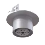 PIXO T2Ahd wpust stropowy 1x50W, GU10, 230V, srebrny aluminiowy (mat struktura) RAL 9006