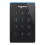 Czytnik z klawiaturą Mifare, DESFire, Prox, NFC, Bluetooth, naścienny, czarny