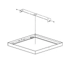 Zestaw do montażu natynkowego BASSO SUPER SLIM 600x600/ MEZZO / biała 9003ds
