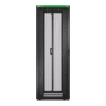 Szafa Easy Rack 800mm/48U/1200mm, z dachem, kółkami, nóżkami i 4 wspornikami, bez paneli bocznych, podłogi, czarna