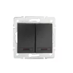 DOMO 01-1120-241 gr Łącznik dwugrupowy świecznikowy z LED
