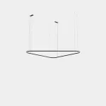 Pendant Geometric Triangular Recessed 2500mm LED 168W LED neutral-white 4000K 0-10V Gold 11717lm TS5V-00X9AZRUEF