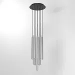NER PANEL ZBE11 wisząca max. 11x2,5W, G9, 230V, przewód czarny, kolor srebra (gładki mat)
