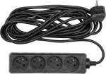PRZEDŁUŻACZ ELEKTR. 4G Z/U 5M /CZARNY/