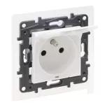 Niloe Step - gniazdo zasilające 2P+Z IP44, zaciski automatyczne, z przesłoną - kolor biały, Legrand