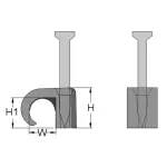 Uchwyt mocujący flop 18-22 szary z gwoź. 45 mm 50szt