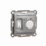 Regulator temperatury z wbudowanym czujnikiem, Sedna Design & Elements, srebrne aluminium