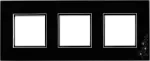 DANTE Ekskluzywne Ramka zdobiona 3x BLACK GLASS MS1