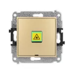 ICON Mechanizm gniazda światłowodowego/optycznego pojedynczego, bez pola opisowego złoty