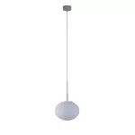 OVO fi220 wisząca max.1x23W, E27, 230V, przewód transparentny, srebrny aluminiowy (mat struktura) RAL 9006