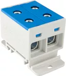 ZŁĄCZKA SZYNOWA ROZDZIELCZA 1-TOROWA 4-OTWORY 35MM2 ZGX 2x35 NIEBIESKA