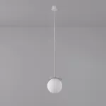 COTTON 200 fi200 wisząca max.1x23W, E27, 230V, przewód transparentny, kolor srebra (gładki mat)