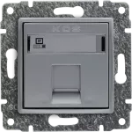 VENA Gniazdo komputerowe poj. RJ45 (wkład MOLEX), bez ramki, ALUMINIUM