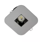 NILS TL wpust stropowy 3W/320lm/48D/940, srebrny aluminiowy (mat struktura) RAL 9006