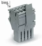 1-przewodowe gniazdo Push-in CAGE CLAMP®, szara 2022-110/123-000