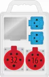 Rozdzielnica R-BOX SLIM 4S/ 1x32A/5p, 1x16A/5p, 2x250V, puste okno, z przewodem