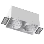 GUTAR B2Bhd wpust stropowy bezramkowy, max. 2x35W, GU10, 230V, biały sygnałowy (mat struktura) RAL 9003