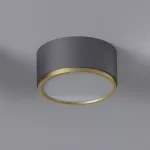 KAPS A1/10 stropowy LED 10W/1000lm/3000K, 230V, kolor złota (gładki mat), czarny głęboki (mat struktura) RAL 9005