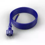 PP-40H/4M/3X2,5/H07BQ-FI Przewód przyłączeniowy z wtyczką prostą IP44; 3x2,5; H07BQ-F; 4m; niebieski