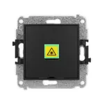 MINI Mechanizm gniazda światłowodowego/optycznego pojedynczego, bez pola opisowego czarny mat