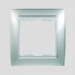 Ramka 1x aluminium mat / ramka pośrednia aluminium mat