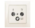 SENTIA gniazdo R-TV-SAT 10dB B/R IP 20 kremowe