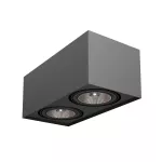 ALPINA A2Sh AR111 stropowy max. 2x100W, G53, 12V/AC, czarny głęboki (mat struktura) RAL 9005