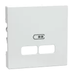 Merten, System M, płytka centralna gniazda ładowania USB, biały active