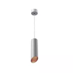 PIXO 210 wisząca max 1x50W, GU10, 230V, kolor miedzi, srebrny aluminiowy (mat struktura) RAL 9006 T068P21Wh961101