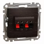 Gniazdo 2x głośnikowe, Sedna Design & Elements, wenge