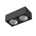 TUZ X2Sd LED111 stropowy max. 2x20W, G53, 12V/DC, czarny głęboki (mat struktura) RAL 9005