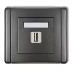 FLEXI Ładowarka USB pojedyncza USB A, 5W max., 5V, 1A grafitowy