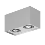 ALEJO S2 stropowy max. 2x35W, GU10, 230V, srebrny aluminiowy (mat struktura) RAL 9006