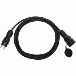 PS-X1/54/10M/3X2,5/H05RR-F Przedłużacz X1, H05RR-F 3x2,5mm2, IP54, wtyczka i gniazdo kolor czarny, 10m; czarny