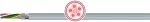 KAWEFLEX 6430 SK-C-PUR UL/CSA DIN 47100, SZARY RAL 7001 14X0,34 (AWG22)